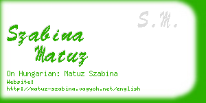 szabina matuz business card